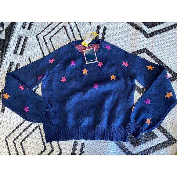 Andy & Evan Navy Star Sweater Size 14 - Picture 1 of 3